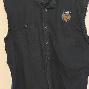 Harley-Davidson Black Button-Up Shirt